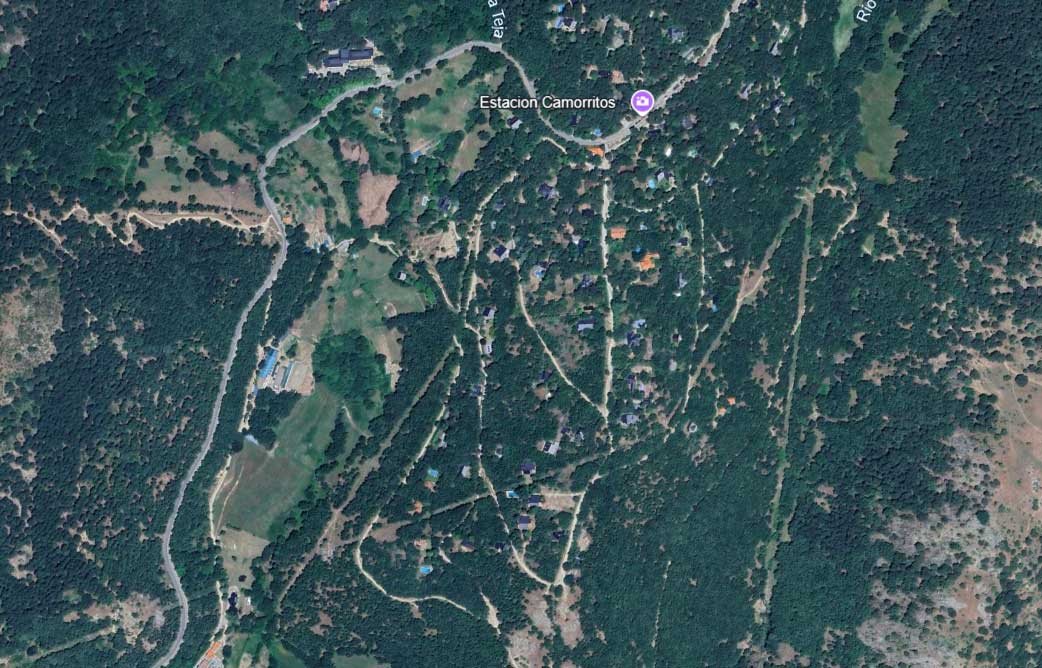 fotografía aérea de Camorritos en 1957